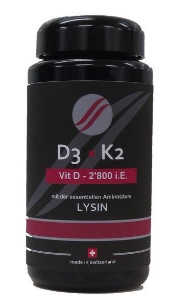 Vit D3 mit Vit K2 und Lysin - Kapseln